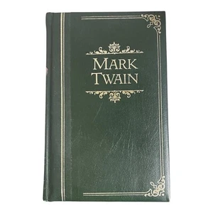 Mark Twain Anthology - Leatherbound Amaranth Press 1984 Tom Sawyer Huck Finn - Picture 1 of 6