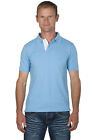 Ugholin Men's Cotton Turquoise Short Sleeve Logo Cane Corso Polo