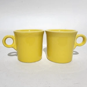 Fiesta HLC set of 2 Ring Handle Mug Yellow Contemporary Retired Homer Laughlin - Picture 1 of 3