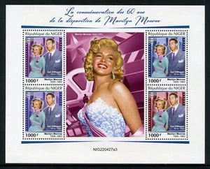 NIGER 2022 60th MEMORIAL ANNIVERSARY OF MARILYN MONROE SHEET MINT NH - Picture 1 of 1