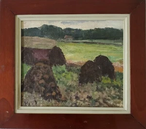 Paintings oil painting landscape forest moor Bernhard Huys Worpswede signed - Picture 1 of 8