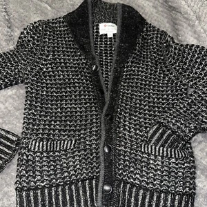 Rag & Bone Boys Cardigan Sweater M MEDIUM Gray Marled Wool Kids Neiman Marcus - Picture 1 of 6