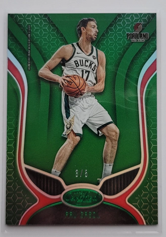 2019-20 Panini Certified Base Mirror Green #60 Pau Gasol /5 - Image 1 of 2