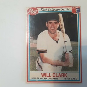 1990 POST CEREAL Baseball Card # 7 of 30 *** WILL CLARK *** San Francisco Giants