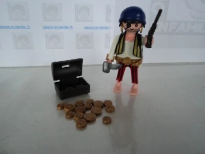 PLAYMOBIL vintage pirates coffre trésor pièces  pistolet épée set 4662 de 2007 - Photo 1/4