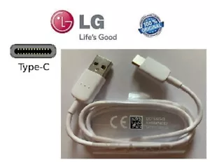 CABLE CHARGEUR USB VERS TYPE-C 3.1 CORDON RECHARGEMENT BLANC ORIGINAL LG Pour G5 - Imagen 1 de 1