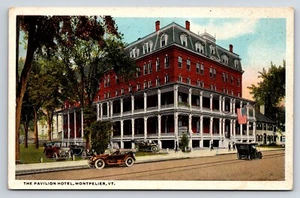 AK The Pavillion Hotel, Montpelier Vermont, Außenansicht, Vintage Auto Street - Bild 1 von 2