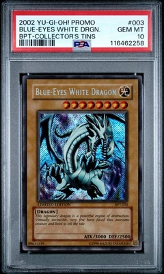 COLLECTOR'S TINS BPT-003 BLUE EYES WHITE DRAGON PSA 10 YUGIOH PROMO 2002 - Image 1 of 2