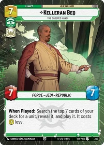 Star Wars Unlimited Kelleran Beq 364 Hyperspace Legends of the Force - Imagen 1 de 1