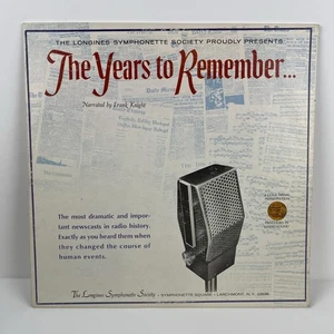 The Years To Remember - Frank Knight - Longines Symphonette Society Vinyl Record - Picture 1 of 6
