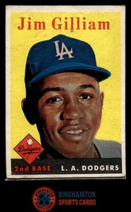1958 Topps Card #215 Jim Gilliam Los Angeles Dodgers - Foto 1 di 2