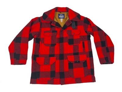 Vintage Woolrich Buffalo Mackinaw 505 Men’s 42 Wool Red Black Hunting Jacket USA - Image 1 of 4
