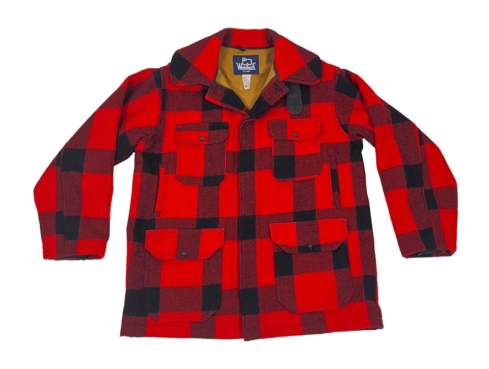 Vintage Woolrich Buffalo Mackinaw 505 Men’s 42 Wool Red Black Hunting Jacket USA - Image 1 of 4
