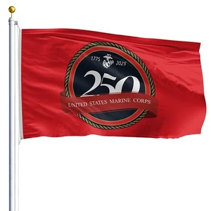 US Marine Corps 250th Anniversary Flag by Eder - Endura-Nylon America 250 - Bild 1 von 3