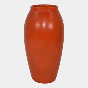 Weller Blo Red 1920s Vintage Art Deco Pottery Lava Red Ceramic Vase - Picture 1 of 6