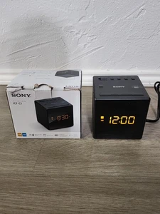 Sony ICF-C1 Alarm Clock Radio AM/FM LED Display Black WORKS PERFECT - Picture 1 of 8