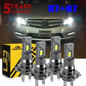 Combo 4X H7 6500K bombillas LED altas bajas para Mercedes-Benz C250 C300 C350 - Imagen 1 de 14