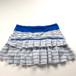 Lululemon Tiered 6 (Fit In) Golf Tennis Skirt Skort Shorts White Blue PLS READ - Picture 1 of 6