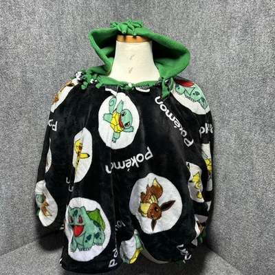Manta con Capucha Pokemon Pikachu Gran Tamaño Unisex Acurrucada Envoltura Cómoda Cálida HECHA A MANO Foto 1 de 4