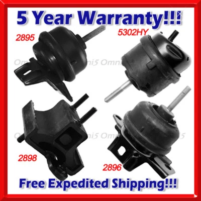 L793 适合:2001 - 2003 年 Oldsmobile Aurora 4.0L 发动机电机和变速器安装套装 4 件套 — 第 1/4 张图片