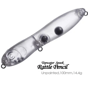 20PCS 10CM 14.4G Topwater Rattle Pencil Unpainted Bait Blank Fishing Lure model - Picture 1 of 8