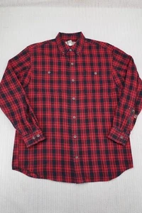 Duluth Free Swinging Flannel Shirt Mens Medium Heavyweight Red Black Plaid - Picture 1 of 12