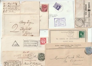 1839/1973 8 DUNDEE POSTAL HISTORY COVERS CARDS PPL POSTAGE DUE NOT KNOWN ADVERT - Picture 1 of 2