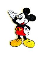 Mickey Mouse 2 1/2" X 3 1/2" Waving IRON ON/ SEW ON PATCH 