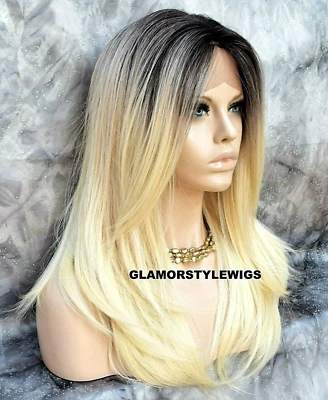 PELUCA COMPLETA FRONTAL ENCAJE PARTE GRATIS CAPAS LARGAS MARRÓN OMBRE BLANQUEADOR RUBIO MEZCLA CALOR OK Foto 1 de 4