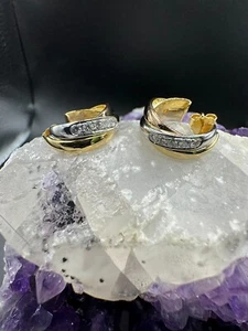 Edle Wempe Ohrringe in 18 Karat (750) Tricolor Gold mit hochfeinen Brillanten - Bild 1 von 15
