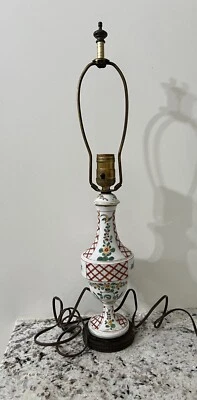 Vintage Bohemian Floral Table Lamp France  - Image 1 of 4