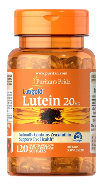 Puritan's Pride Lutigold Lutein Dietary Supplement Softgel - 20 mg