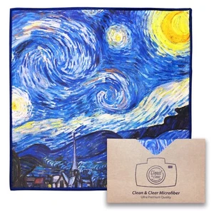 GROSS [4er Pack] (Gogh "Sternennacht") - ULTRA PREMIUM QUALITÄT Mikrofasertücher - Bild 1 von 10
