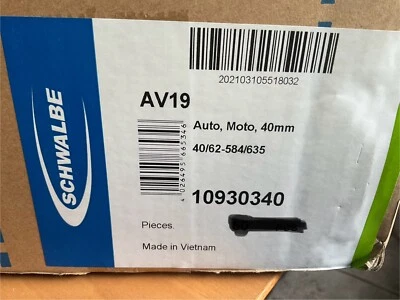2 Schwalbe Schlauch AV19 27.5/28/29x1.50-2.40 40/62-584/635 AV40mm (66) - Bild 1 von 2