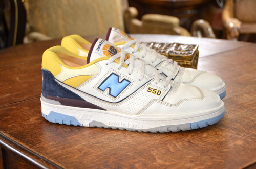 New Balance 550 Marquette Bianco Blu Università Giallo BB550NCF Uomo 13 M