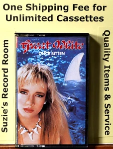 Cassette TESTED Great White Once Bitten -Hard Rock Metal Hair Band -NICE - Picture 1 of 5