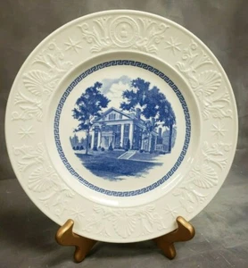 PRESIDENT'S HOUSE Amherst College Blue Wedgwood 10 5/8" Commemorative Plate RARE - Picture 1 of 9