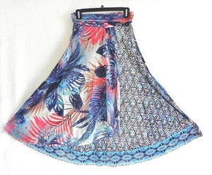 Falda midi Fuzzi Italia malla acanalada cintura grande capas frontal talla L (USM) - Imagen 1 de 14