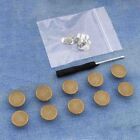 No Sewing Required 10Pcs Metal Jean Button Fastener Replacement Kit 17Mm