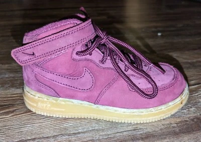 Nike Air Force 1 High WB Burdeos niños pequeños niñas zapatillas zapatos talla 10C Foto 1 de 4