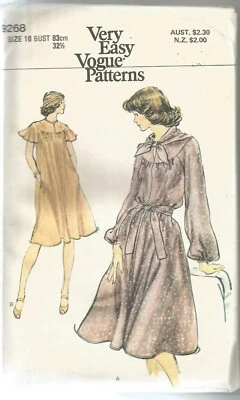 Vogue Patterns 9268, Vintage Dress, Scarf and Sash, Size 10 - Image 1 of 2