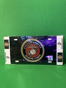 MARINE CORPS United States ELEKTROPLATE Decorative License Plate Heavy Duty - Picture 1 of 11