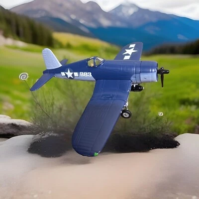 VINTAGE 2000 G.I. Joe F4U Corsair WWII Fighter Plane Blue Diecast Model SEE PICS - Image 1 of 4
