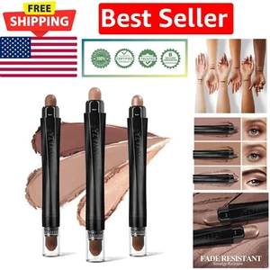 3-Piece Waterproof Eyeshadow Stick Set - Matte & Shimmer Shades for Glam Looks - Picture 1 of 9