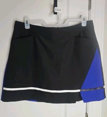 Falda corta de tenis de golf Slazenger talla 14 Soho bloques de colores negra azul blanca  Foto 1 de 4