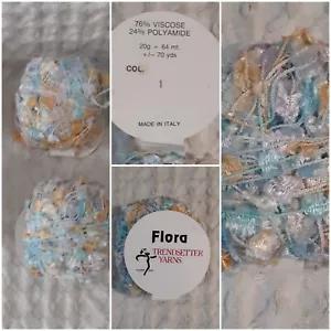 Lote de 6 HILOS FLORAL Trendsetter Multicolor Azul Hecho en ITALIA Hilos Especiales NUEVO - Imagen 1 de 5