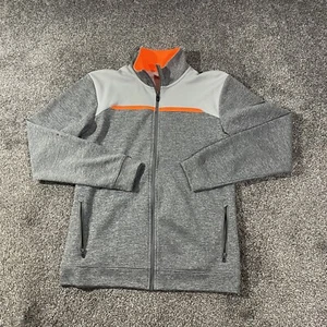 Champion Duo Dry Youth Boys Full Zip Mock Neck Sweatshirt Shirt Gray Sz XL 16-18 - Picture 1 of 11