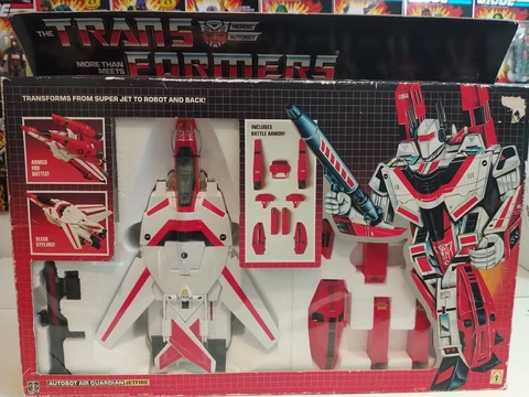 Original Transformer G1 Jetfire Complete Vintage Hasbro 1985 w/ Original Box Cover