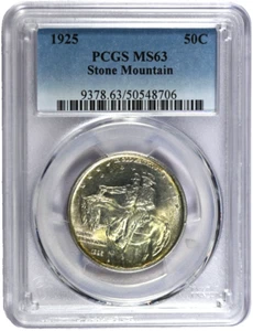 1925 PCGS MS63 Stone Mountain Classic Commemorative Half - Picture 1 of 2