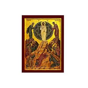 Metamorphosis Jesus Christ icon, Handmade Greek Orthodox icon of the Transfigura
